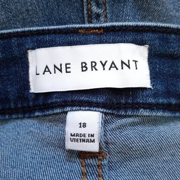 Lane Bryant Signature Fit Boyfriend Denim Midi-Rise Short Dark Wash Blue Size 18 - Picture 3 of 12